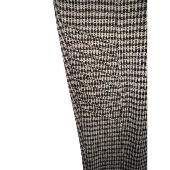 CLEO chino pants houndstooth, large, zipered, faux leather, brown & black - Picture 7 of 13